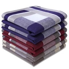 Zenssia Soft Men's Cotton Handkerchiefs with Assorted Color 6 Piece Gift Set,...