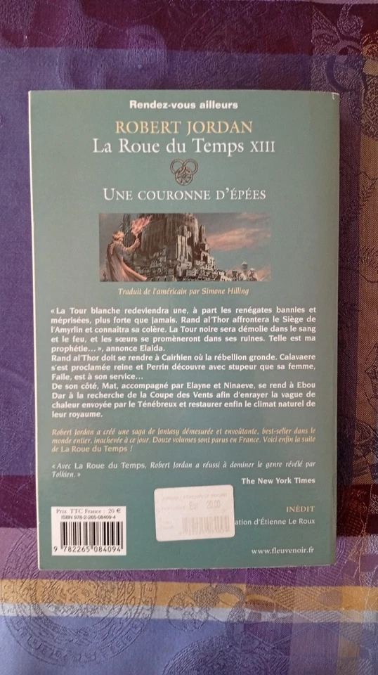 Livre La roue du temps 13 - Une couronne d'épées - Robert Jordan - Photo 2/2