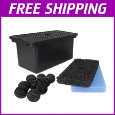 Easy-Setup Universal Pond Filter Box with Bio-Balls for Optimal Water Quality