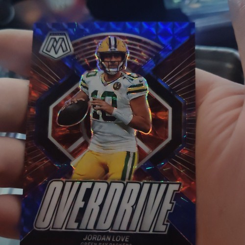 Panini 2024 Mosaic Jordan Love Overdrive #7 Blue Mosaic Prizm /99 Packers