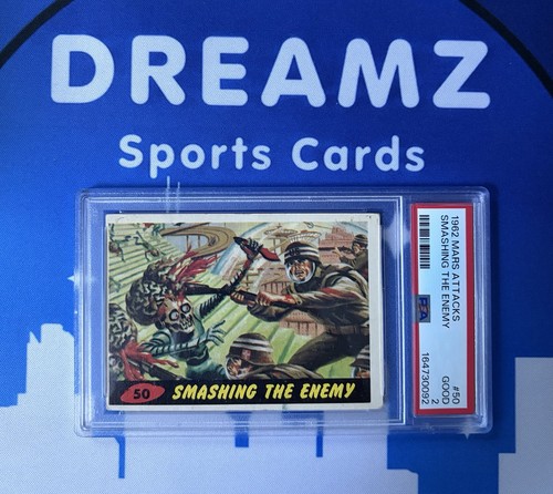 1962 Topps Mars Attacks #50 Smashing the Enemy — PSA 2