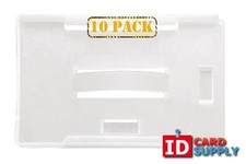 Pack of 10 - Milky White ID Card Holder for Multiple Badges