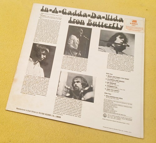 IRON BUTTERFLY " IN-A-GADDA-DA-VIDA "SUPER UK RARE FINAL RED PLUM LABELLED PRESS - Picture 5 of 12