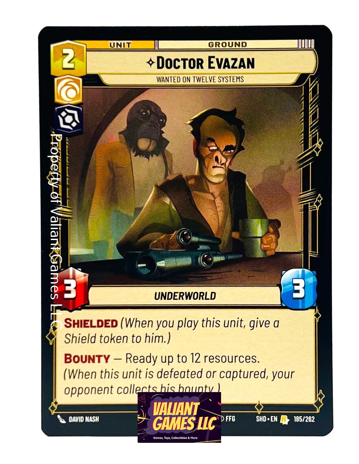 Star Wars Unlimited Doctor Evazan #185 Shadows of the Galaxy
