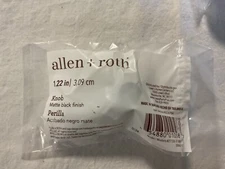 QTY 6 allen + roth Matte Black Round Cabinet Knob Perilla 1.22 in Z772B-31-DBK