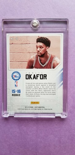 ^ 2015 Jahlil Okafor Panini Hoops NBA Rookie BASKETBALL Card # 15 - Picture 2 of 2