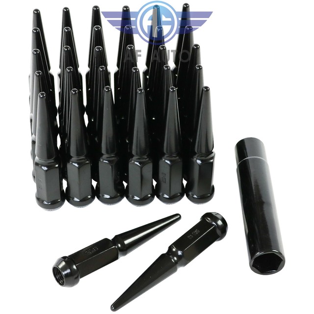 Black 32pcs Acorn Spike Wheel Lug Nuts 9/16"18 for Dodge RAM Chevy K30 Ford for sale online eBay