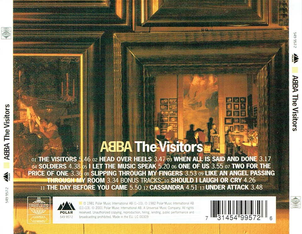 (CD) ABBA - The Visitors - Head Over Heels, One Of Us, Under Attack, u.a. - Bild 2 von 2