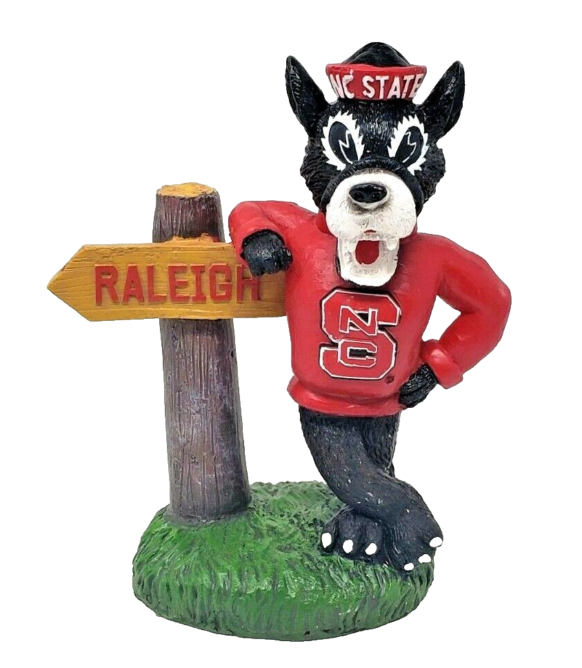 NC State Wolfpack 10-Inch Tabletop Mascot Figurine with Signature Raleigh
