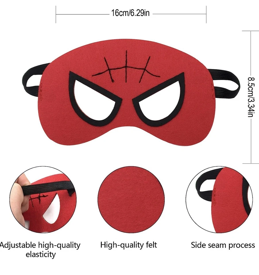 Superhero Felt Masks Party Favor Cosplay Toy Boys & Girls Avengers (28 assorted) - Image 2 of 4