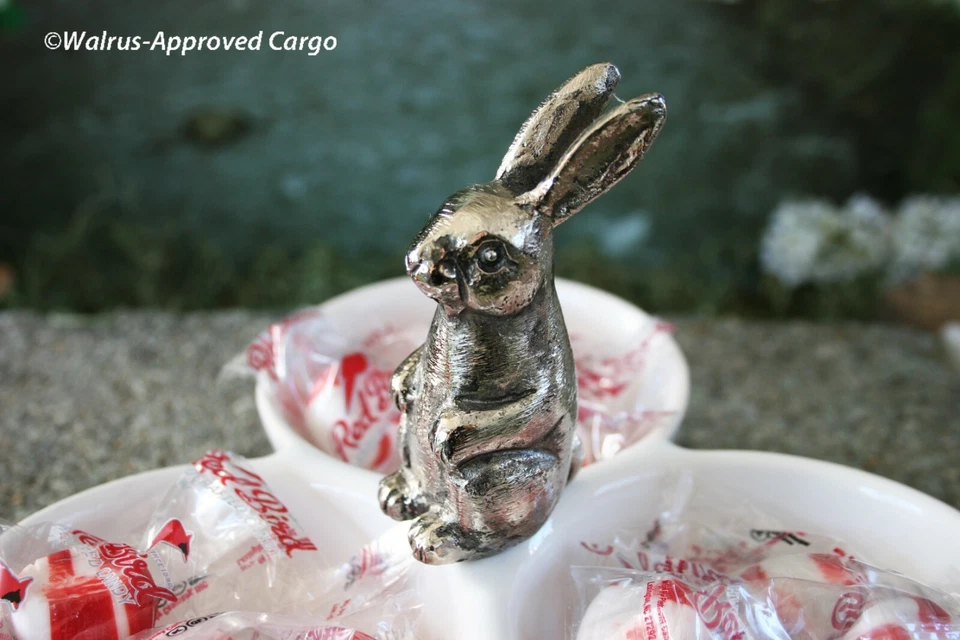 POTTERY BARN GEORGIA BUNNY TRIPLE CONDIMENT BOWL -NIB- A WINNING THREE OF A KIND - Image 3 of 4