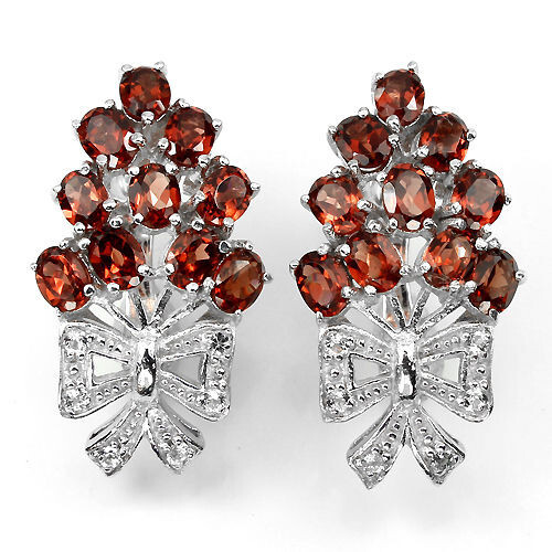 Boucles grenat rhodolite argent 925, bijoux anti-allergie éclat durable