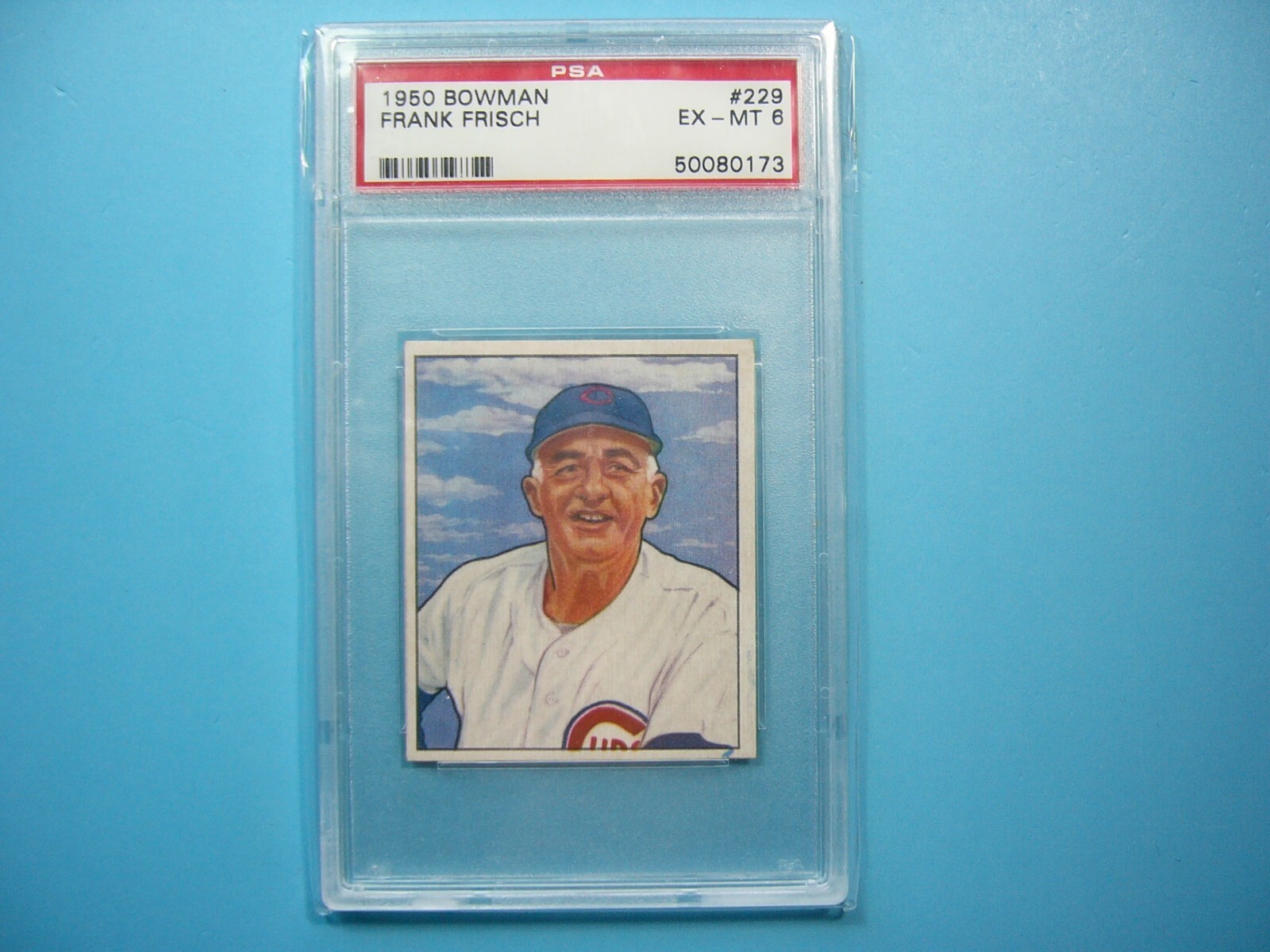 1950 BOWMAN MLB BASEBALL CARD #229 FRANK FRISCH PSA 6 EX/NM SHARP!! '50 GL