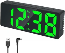 6.5-Inch Digital Clock, Small Digital Alarm Clock, Lightweight Digital Calendar,
