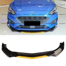 For Ford  Focus Universal Front Bumper Lip Spoiler Splitter Gloss Black Yellow