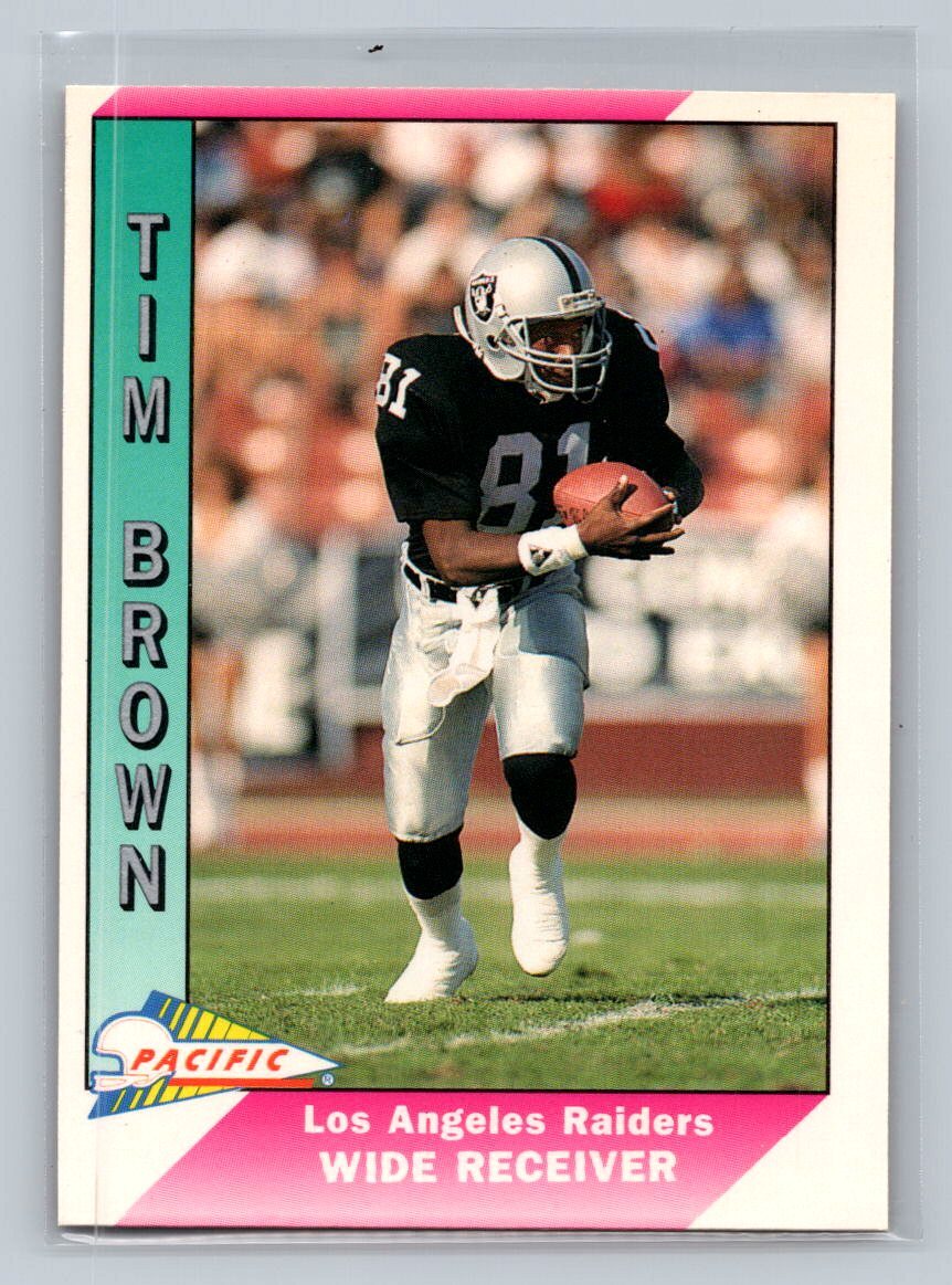 1991 Pacific Tim Brown #228b Football Los Angeles Raiders