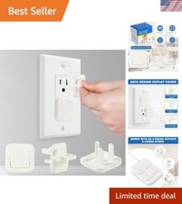 Essential 60 Pack Child Safety Plug Protectors with Compact Minimalist Style