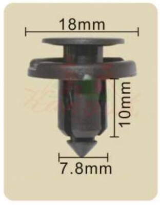 50 PCs Push-Type Bumper Retainer Clip (Fits Toyota)