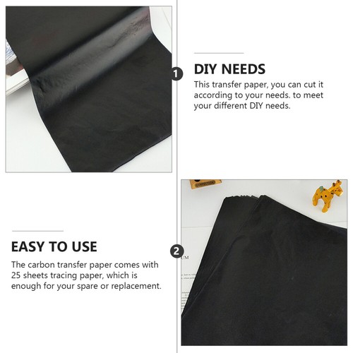 25 Sheets Carbon Office Tracing Paper for Drawing Graphite Transfer - Afbeelding 4 van 12