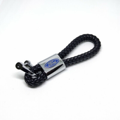 Official Licensed Ford Merchandise Ford Embossed Leather Logo Key Ring Black - Gift - Part Werx