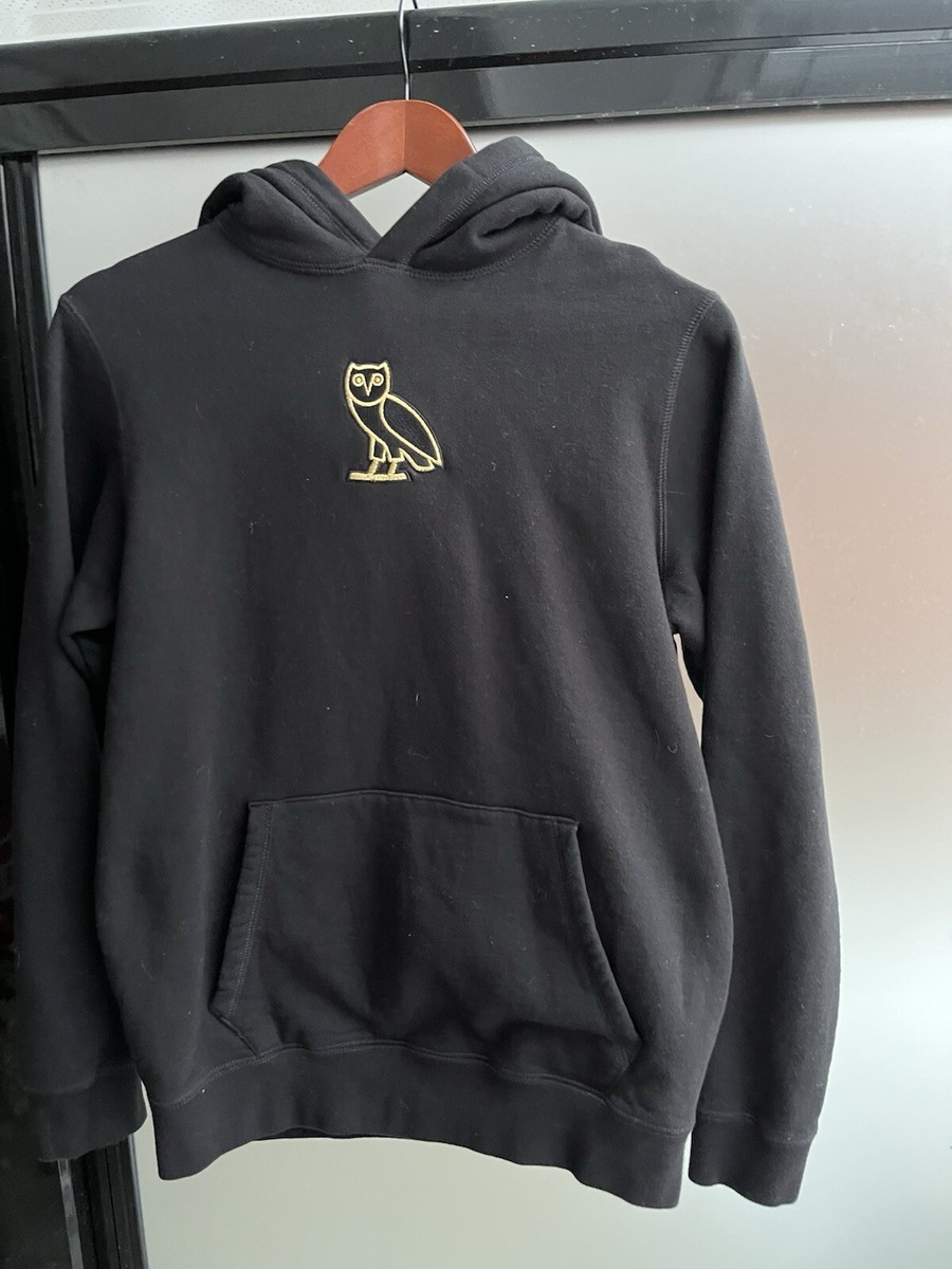 OVO October's Very Own Drake Hoodie Center Gold Logo Man's Black