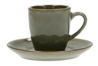 Espressotasse Espresso Tasse M Untertasse Steingut Concerto Grigio Tortora 90Ml