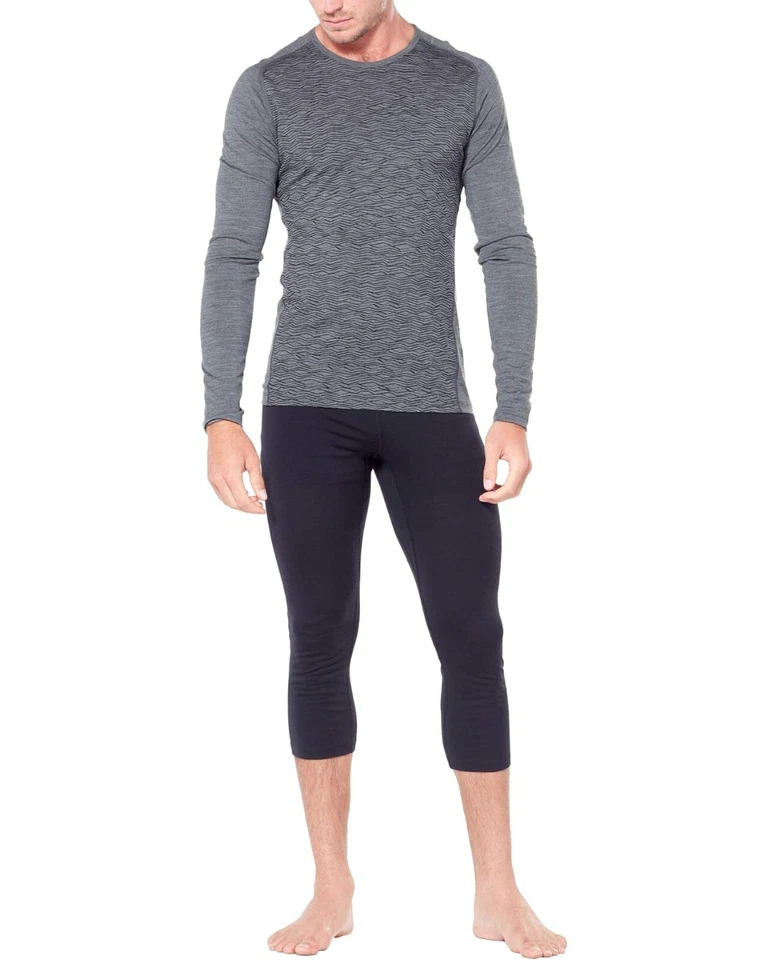 Icebreaker L59711 Men's Black Merino 200 Oasis Legless 3/4 Leggings Size L - Image 3 of 4