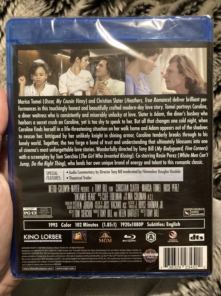 Untamed Heart 1993 Christian Slater Marisa Tomei Blu-Ray BRAND NEW Region A OOP - Image 3 of 4
