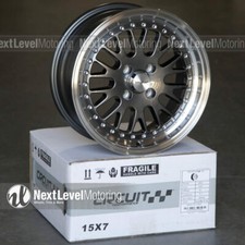 Circuit Cp21 15x7 4x100 25 Gun Metal Wheels Fits Honda Civic Eg Ek Jdm Mesh Lip