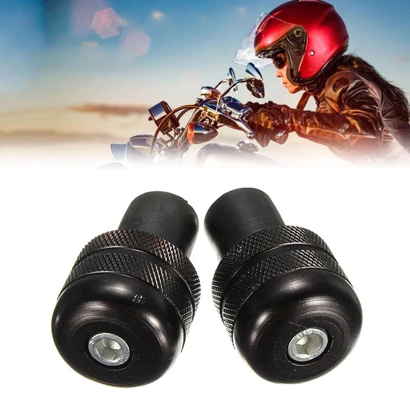 2PCS 7/8" GRIPS BALANCED PLUG SLIDER HANDLE BAR END MOTORCYCLE HANDLEBAR PLUGS - image 3 of 4