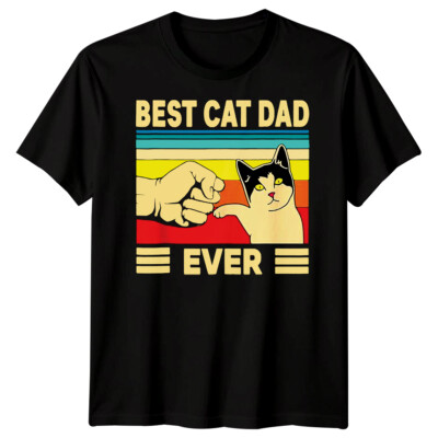 Lustiges Herren-T-Shirt Bester Katzenpapa aller Zeiten Vatertag Tee Bester Papa aller Zeiten Papa #FD