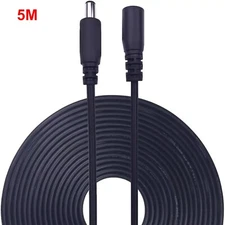 DC 5M(16ft) 5.5mmx2.1mm 12V DC Power Extension Cable for CCTV Security Camera