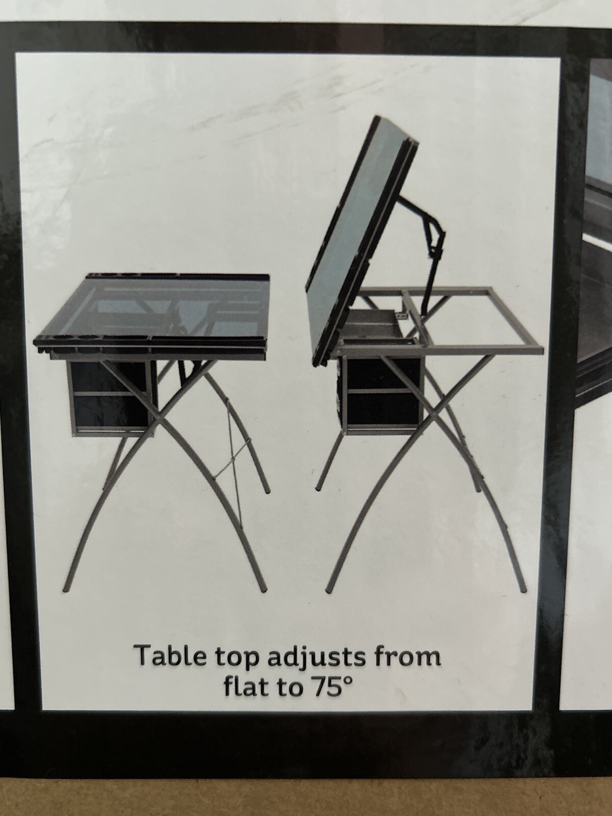 Glass Top Art Desk 75cm x 111cm x 60cm Hobbycraft UK In Original Box