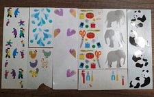 Vtg Mrs. Grossman's Sticker Lot Full Partial Sheets Panda Rain Elephant Tools