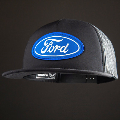 Ford Oval Vintage Patch Hat, Richardson 113 Foam Trucker Retro Cap Trucks Racing