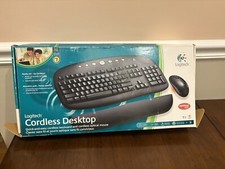 Logitech Cordless Desktop Wireless Keyboard and Optical Mouse Open Box No Cords
