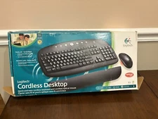 Logitech Cordless Desktop Wireless Keyboard and Optical Mouse Open Box No Cords
