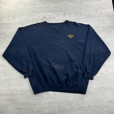 Vintage 90s Michigan Wolverines Sweatshirt Size XL Navy Blue University Crewneck
