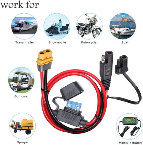 10AWG SAE to XT60 Connector Extension Cablewith 15A Protection Fuse for Safe - Picture 6 of 8