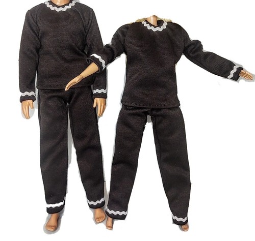 Fashion Doll Clothes Gingerbread Brown Shirt Pants Fits 1:6 11.5-12" Handmade