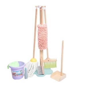 toy cleaning set wooden