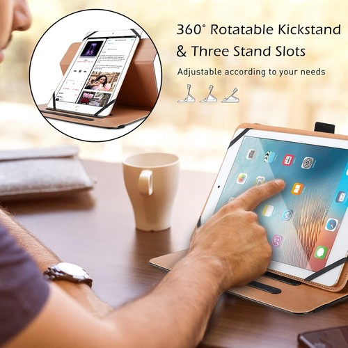 Universal 9-10.1 Inch Tablet Cover with Stylus Holder & Flexible Viewing Options - Picture 6 of 10