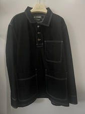 Jacquemus Le Meunier Denim Overshirt Navy Size 50