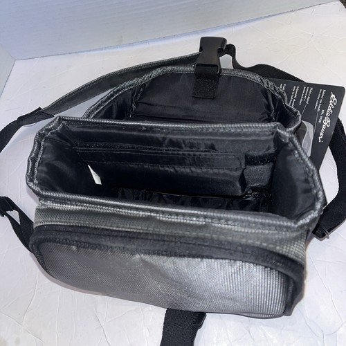 🔥EDDIE BAUER CAMERA CASE Grey Padded w/ Strap Zipper Compartments New W/tags - Picture 4 of 5