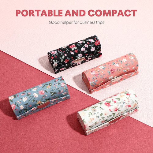 4pcs Cosmetic Storage Case Lipstick Case Box Lipstick Case Mirror - Picture 7 of 14