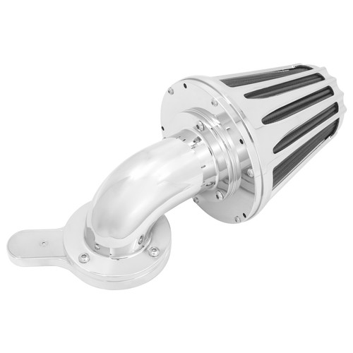 Chrome Cone Air Filter Gray Intake For Harley Touring Road King Glide 2008-2016 - Picture 10 of 15