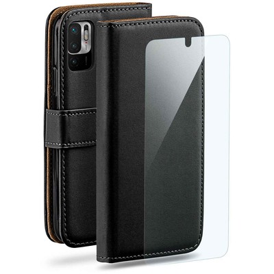 Handy Tasche für Redmi Note10 5G/Poco M3 Pro Schutz Hülle Handyhülle mit Folie
