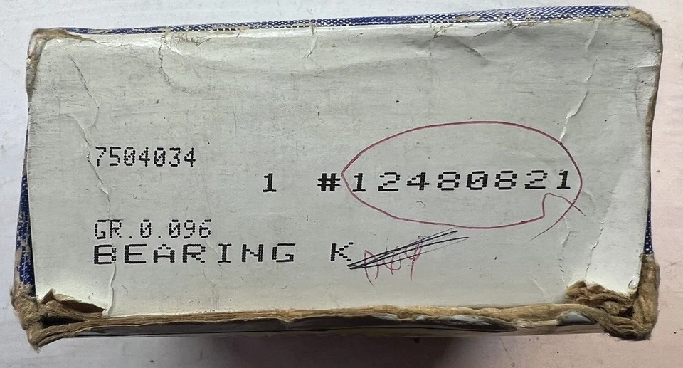 Engine Crankshaft Main Bearing Genuine GM 12480821 - Image 3 of 3