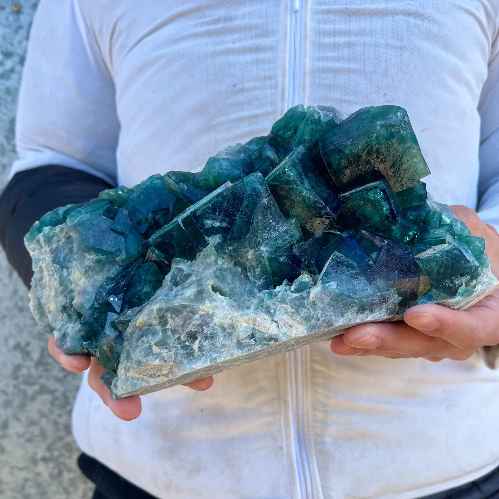 6.6lb Natural Green Fluorite Crystal Quartz Cluster Specimen for Healing