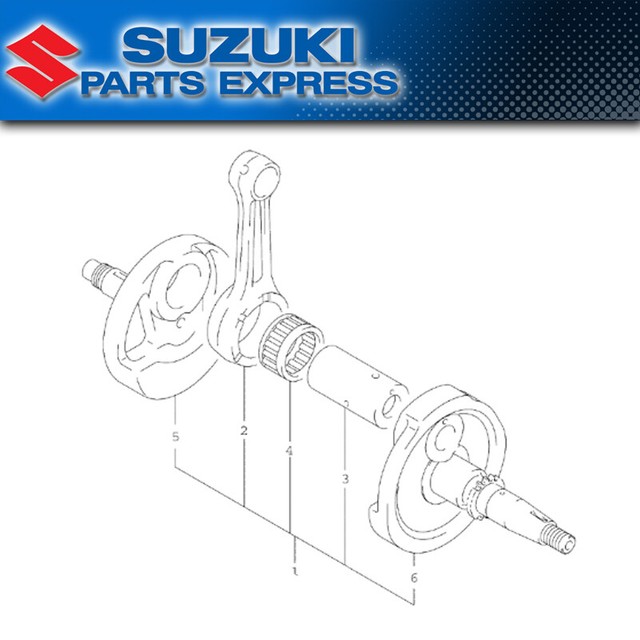 06 Suzuki QUADRACER Ltr 450 Crankshaft Crank Shaft Drive Gears 7200 for